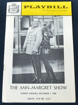 Playbill Ann - Margaret Show Dec 1968 Bob Hope Canada Dry Advertising Piece
