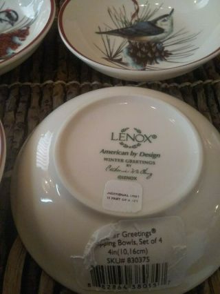 Lenox American by Design Winter Greetings Dipping Bowls Set of 4 2
