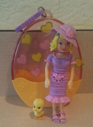 Polly Pocket - Egg Case - Doll - Dress - Hat - Shoes - Ducky - 2002