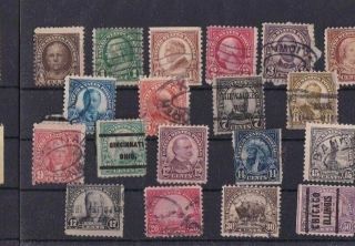 United States Early Stamps On 8 Stock Cards Ref R755