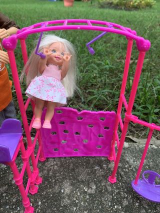 Kelly & Friends Barbie Size Playground - Swing,  Monkey Bars,  Slide,  Rockwall 2