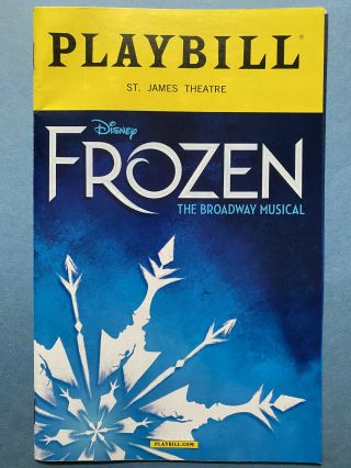 Frozen Playbill (february 2018) Disney,  Patti Murin,  Caissie Levy