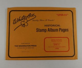 White Ace United Nations Marginal Blocks 1995 Unib - 41 Stamp Album Pages