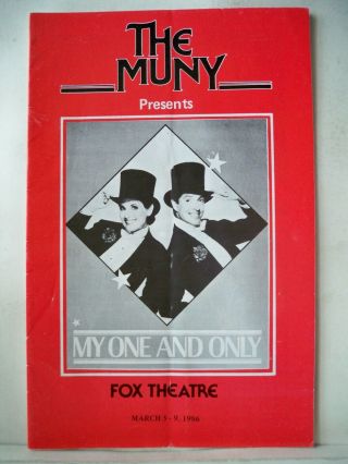 My One And Only Playbill Tommy Tune / Lucie Arnaz / George & Ira Gershwin 1986