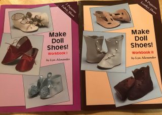2 Books On Making Doll Shoes,  One Book For Leather And Another For Cloth