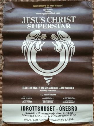 Vintage Jesus Christ Superstar The Musical Poster - Orebro,  Sweden