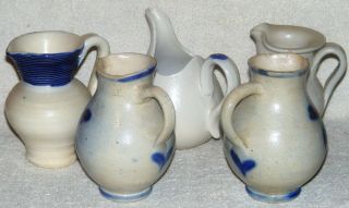 Williamsburg Pottery Salt Glazed Stoneware 5 Pitchers 2