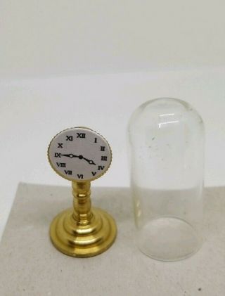 1:12 Dollhouse Miniature Brass Dome Clock 1 2