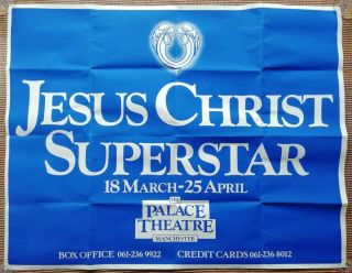 Vintage Jesus Christ Superstar Poster - Palace Theatre Manchester 1981