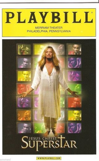 Jesus Christ Superstar Philadelphia Playbill Color Cover Sebastian Bach