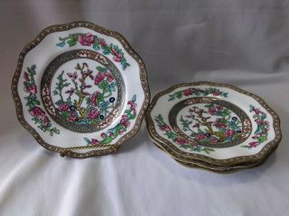 Coalport " Indian Tree " Set Of 4 Bread And Butter Plates,  Pre 1920 