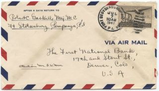 Philippines 1941 Pan Am Clipper Cover To Usa W/airmail 1p Solo,  8th Day Of Issue