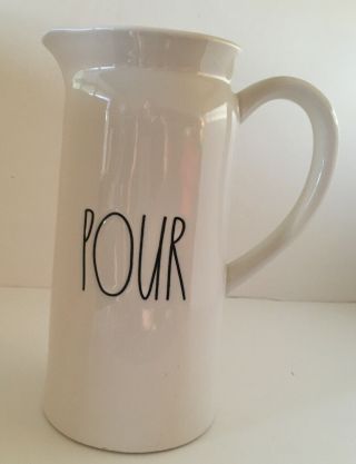 Rae Dunn Pour 9” Cream Color Pitcher By Magenta
