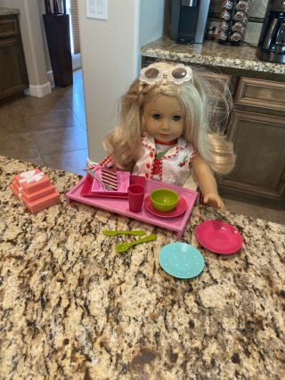 Doll High Chair,  Clip - On Table Chair For 18 In Dolls With Plates And Accessories 3