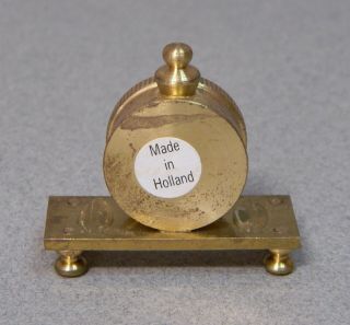 Solid Brass Dollhouse Miniature - Mantle Clock 2