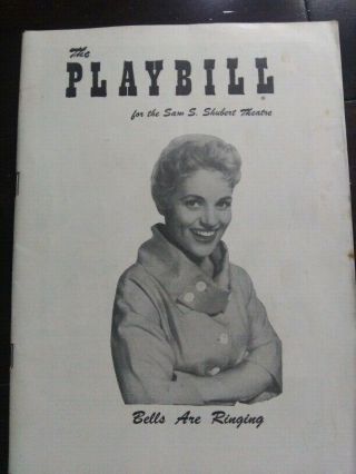 Bells Are Ringing Playbill - Judy Holliday April 1,  1957 Shubert Theatre Nyc