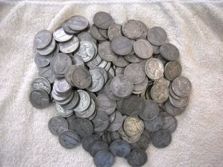 Coin Hoard 100 Wartime 1942 - 1945 Silver Nickels