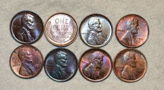 Unc 1909 Vdb,  1910 - P,  1911 - P,  1912 - P,  1916 - P,  1917 - P,  And 1923 - P Lincoln Cents