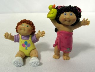 Vtg 1984 Oaa Inc Cabbage Patch Kid Dolls Pvc Miniatures (2)