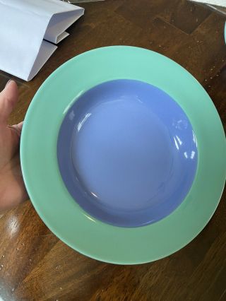 Lindt Stymeist Colorways 9 " Rim Soup Salad Bowl Green & Blue.