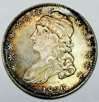 1836 Capped Bust Half Exceptional Example King Rarity Gem Nr 17530