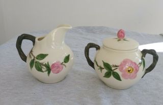 Franciscan Desert Rose Usa Creamer And Sugar Bowl With Lid