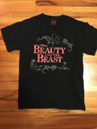 Disney’s Beauty And The Beast The Broadway Musical Black Unisex Tee Size S