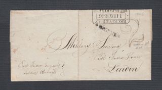 India 1840s East India Company Soldier’s Letter Stampless Military Sfl To London