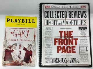 Nathan Lane Broadway Program & Playbill; The Front Page Program & Gary Playbill