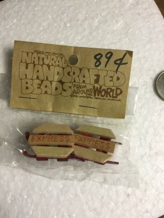 Dollhouse Miniature Red Wooden Sleds 2
