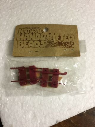 Dollhouse Miniature Red Wooden Sleds 3