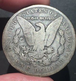 US 1893 - P $1 Morgan Silver Dollar Coin - Circulated/Cull - Semi Key Date Coin 2
