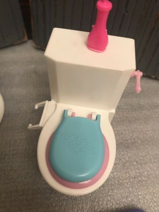 Doll Sized Toilet,  Sink And Personal Care Accessories 3