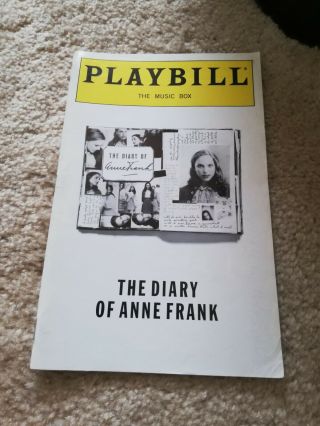 The Diary Of Anne Frank Broadway Playbill April 1998 Natalie Portman Nyc Play