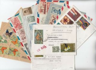 Asia 1950/80 10x Covers From China,  Thailand,  Malaysia,  Vietnam,  Indonesia