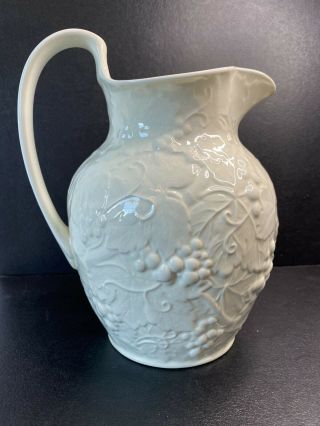 Wedgwood Of Etruria & Barlaston 8 " Pitcher - Grapes Grapevine Leaves