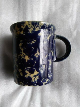 2 Bennington Pottery - Blue Agate - 3 - 1/2 " W X 4 " H Coffee Mugs - 1826 M - Euc