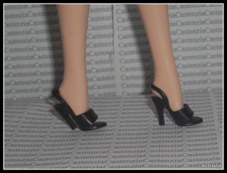 Shoes Barbie I Love Lucy Tv Black Open Toe Strap Sandal High Heel Accessory