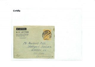 GOLD COAST Obuasi GERMANY Stuttgart Air Letter Cover 1949{samwells - covers} CW256 3