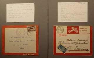 L.  N K504 - 20 Morocco To France Special Air Mail Envelope X2 1924 - 33