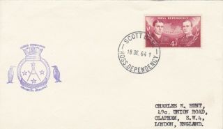 Ant10337) Fdc Ross Dependency 1964,  Hmnzs Endeavour Was The Former Us Tanker