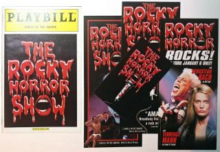 The Rocky Horror Show Broadway Revival Playbill And Flyers