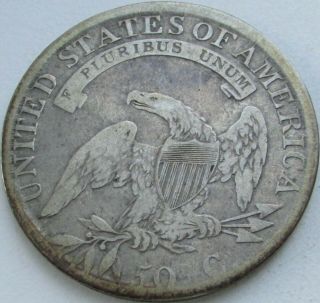 1808 Capped Bust Silver Half Dollar In A Saflip® - Fine - (vg, ) Details