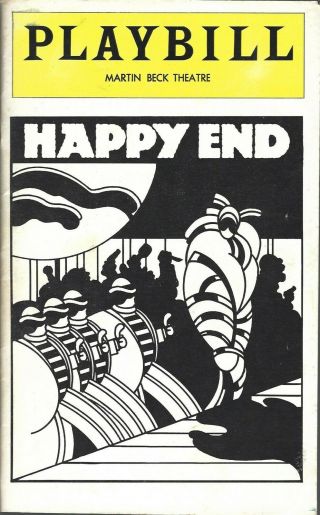 Happy End Playbill,  Meryl Streep,  Christopher Lloyd,  Grayson Hall,  York 1977