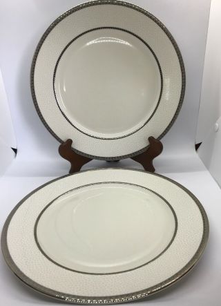 Vintage Mikasa Imperial Flair Platinum Dinner Plate 4 Available At 20.  00 Pc