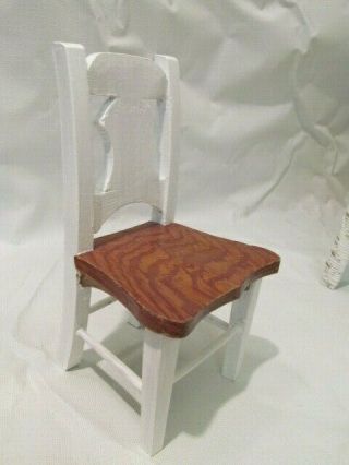 7 inch White Painted Doll or Bear Chair 2