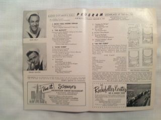 Program Radio City Music Hall “on The Town” Gene Kelly And Frank Sinatra 1949