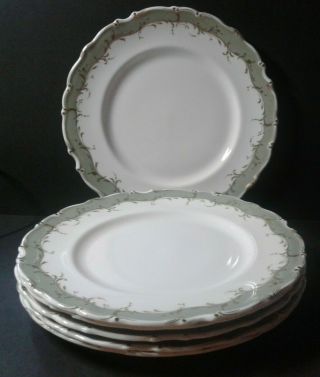 6 Royal Doulton Fontainebleau Green Bread Plates,  6 1/2 "