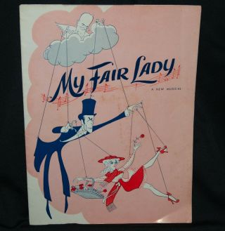Antique 1955 My Fair Lady Starring Julie Andrews Musical Playbill / Program