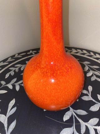 Vintage Royal Haeger Pottery Bud Vase Burnt Orange Mid Century Modern 10” Vase 2